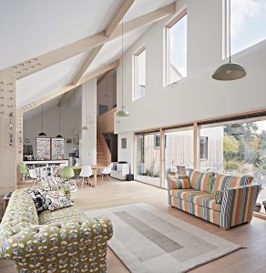 Half-vaulted ceiling by Hudson Architects
