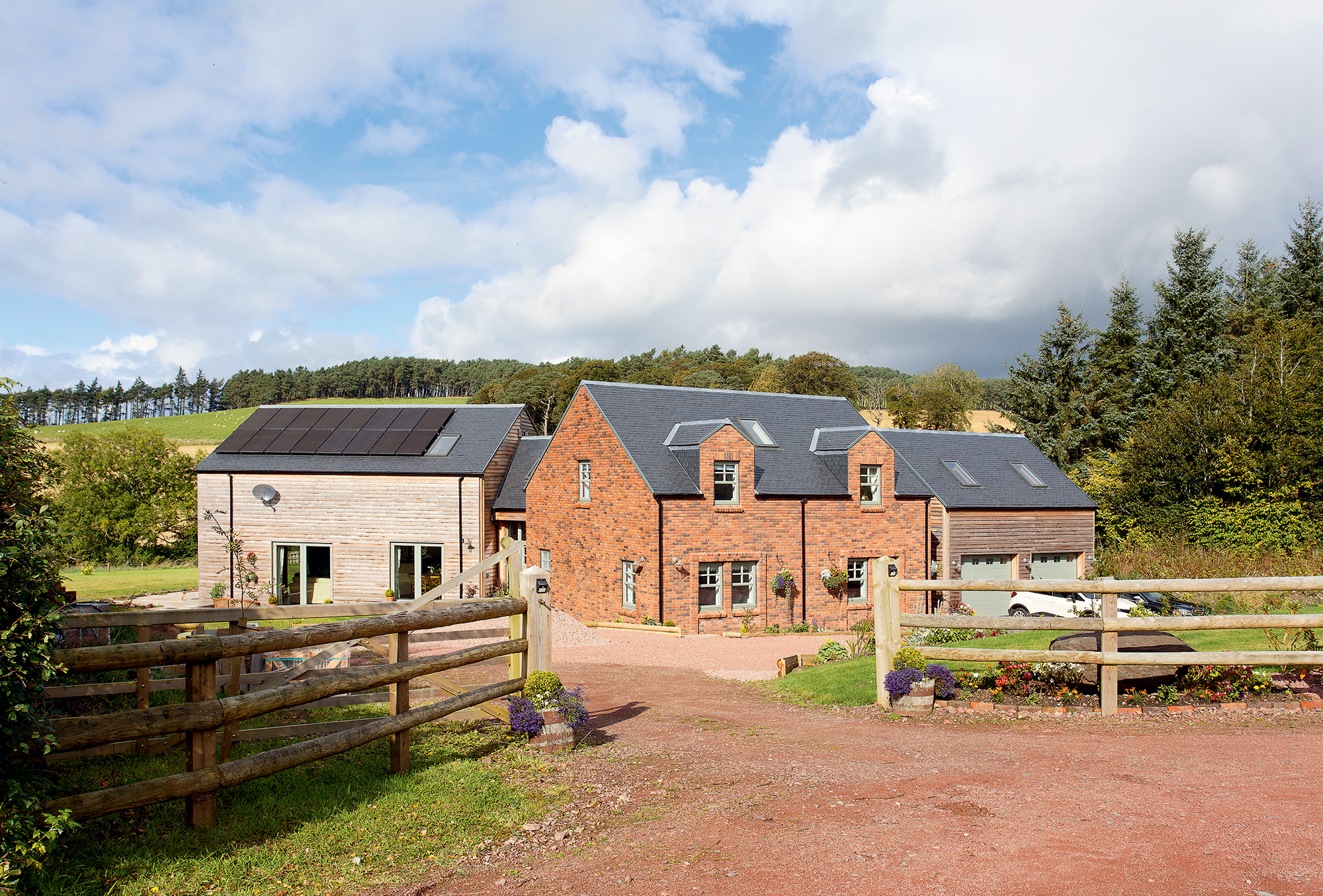 Multigenerational home, built across three wings