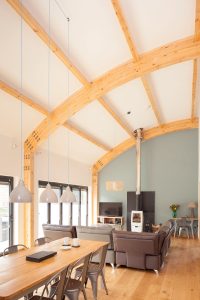 Wooden vaulted ceiling