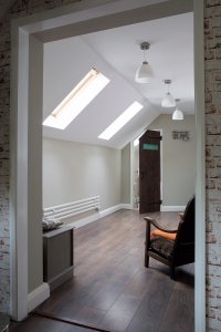 Doorway to bathroom