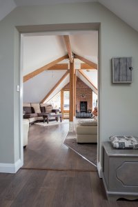 Doorway to open-plan loft space