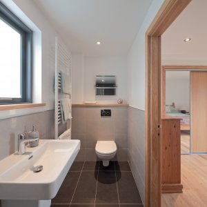 Contemporary tiled bathroom