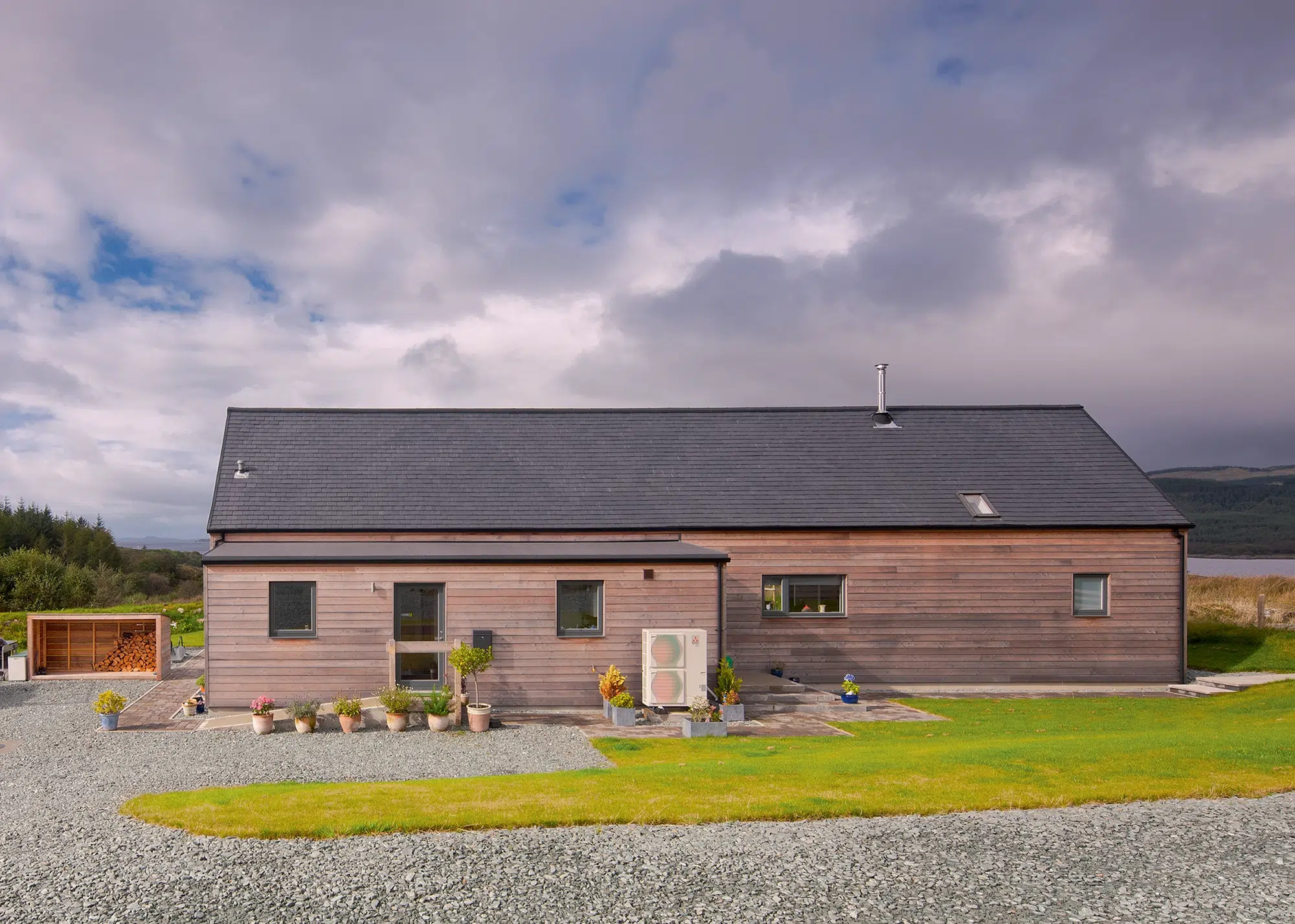 Modern Longhouse-Style Self Build Overlooking the Scottish Coast