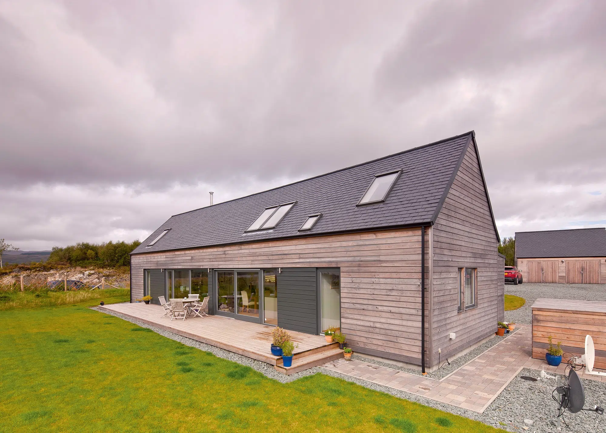 Modern Longhouse-Style Self Build Overlooking the Scottish Coast