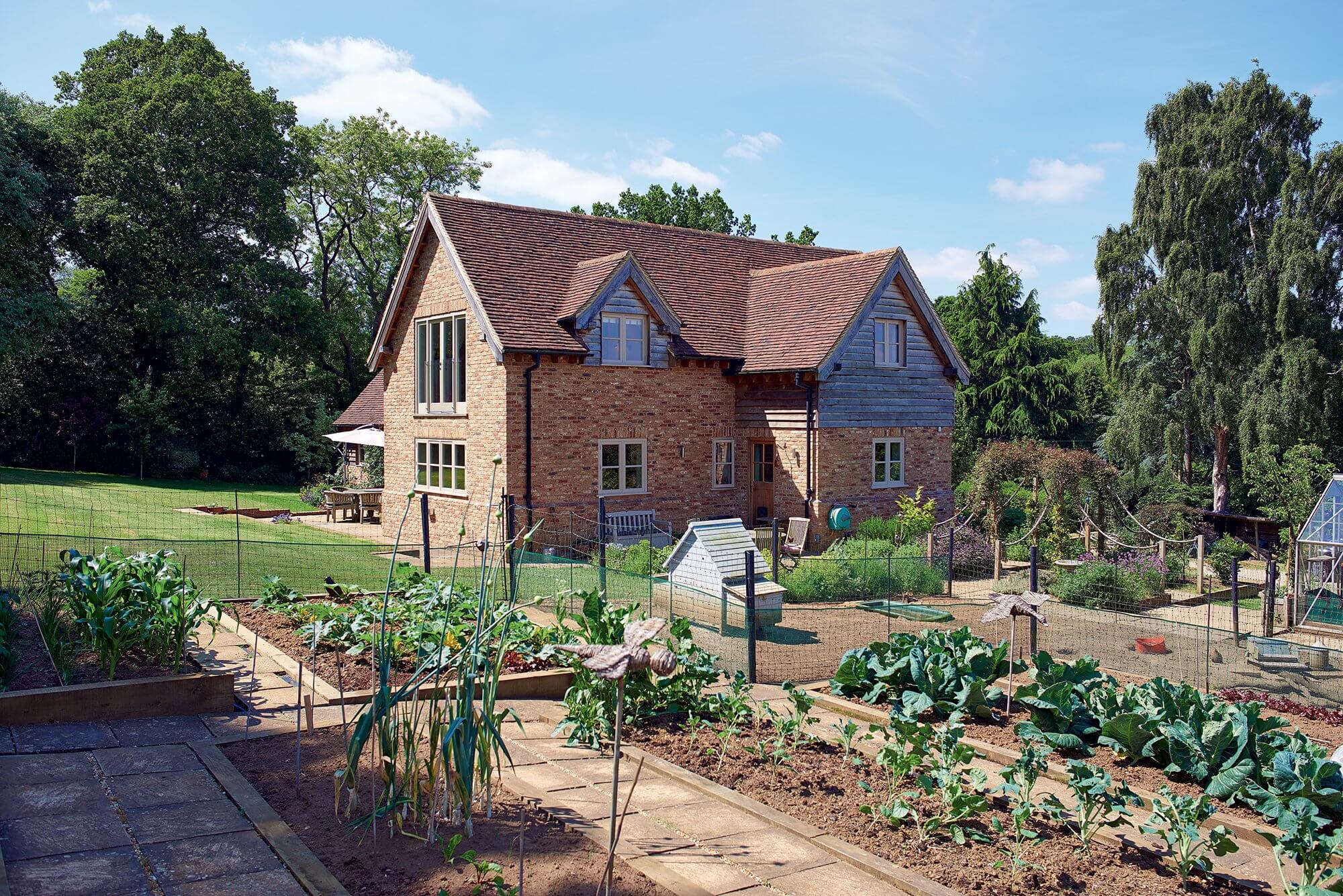 Traditional oak frame home