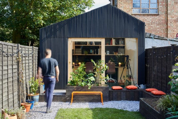 Black timber clad house