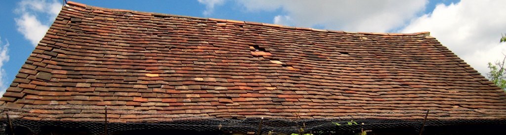 Roof with missing tile