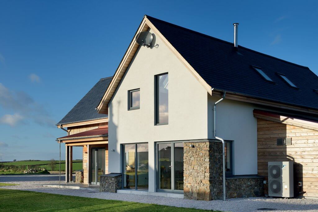Self-build home with eco heat pump