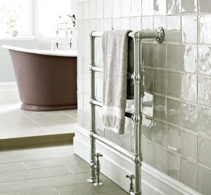 Heated towel rail by Fired Earth