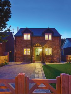 Timber frame Self build clad in brick