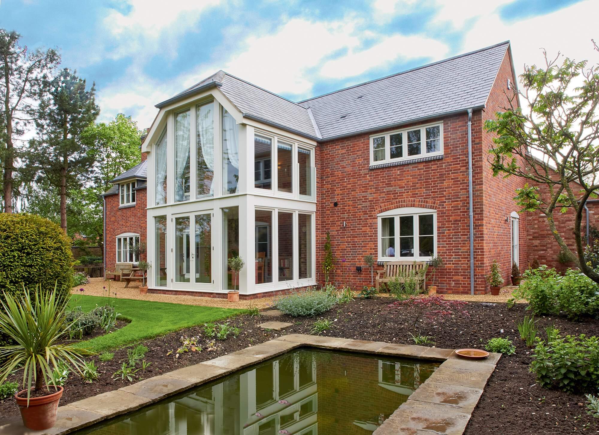 Traditional brick farmhouse