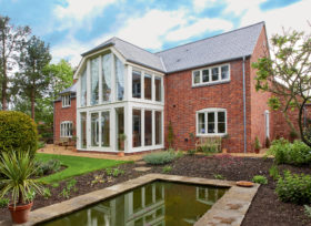 Traditional brick farmhouse