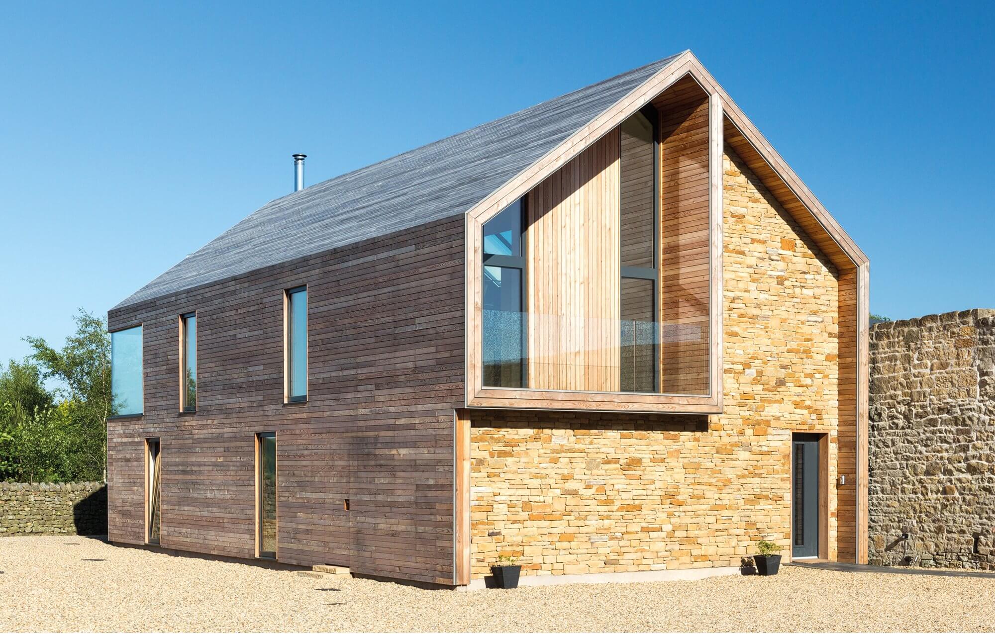 Timber frame barn-style self-build