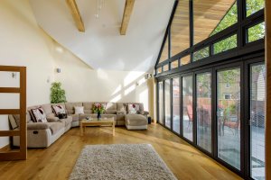 Chalet-style bungalow in brick and block