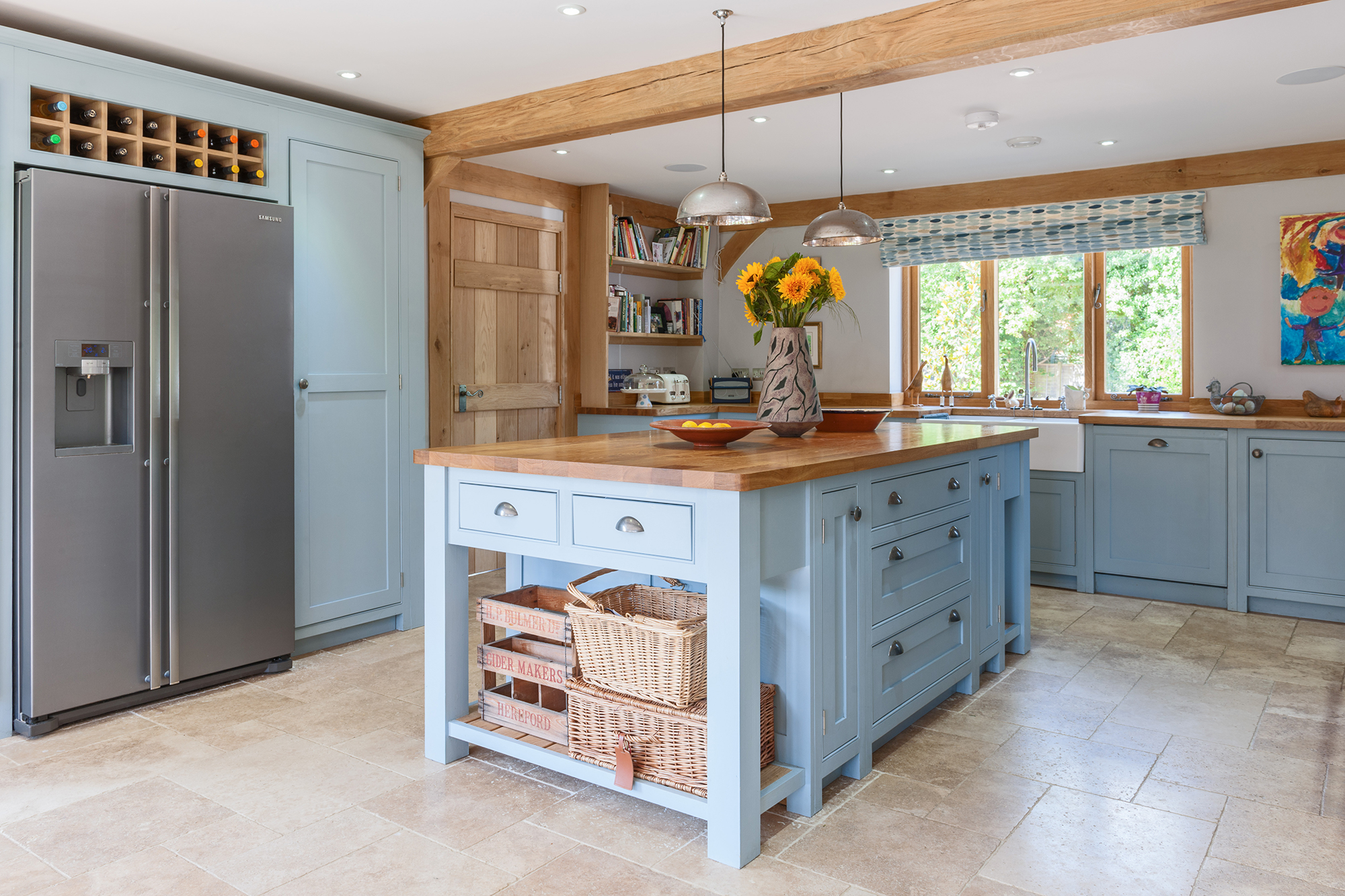 Kitchen in Oak frame home