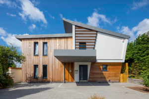 Wood-clad modern home