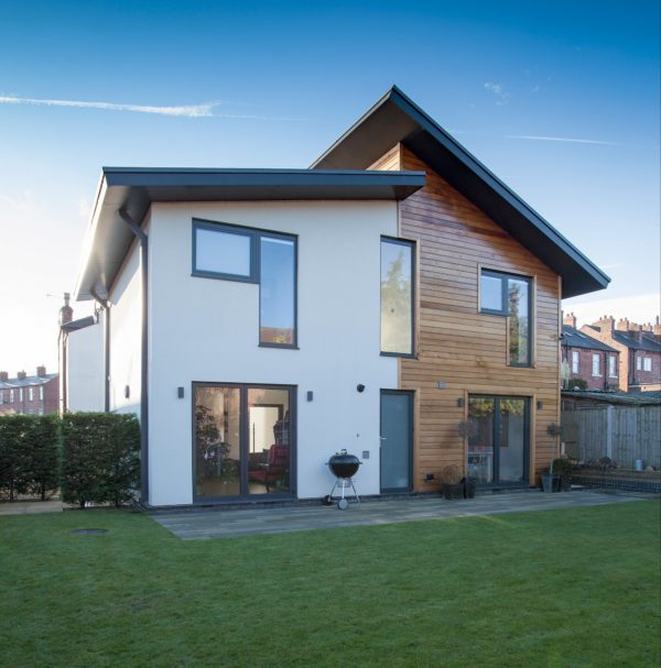 Timber frame self-build on a garden plot