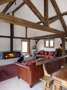 Characterful oak frame barn conversion