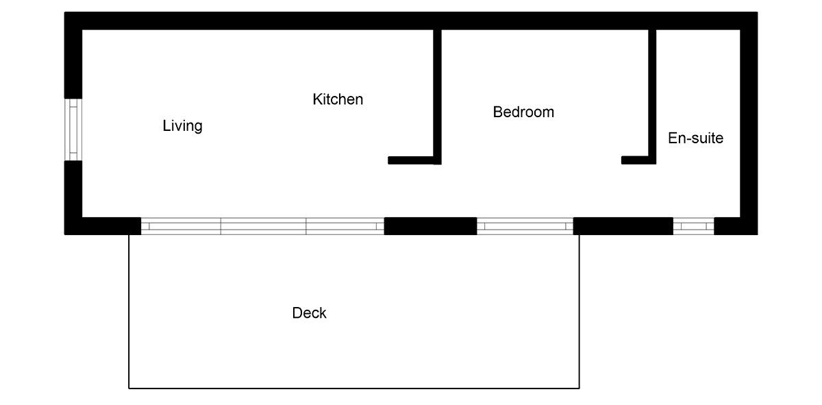 Mobile cabin floor plan