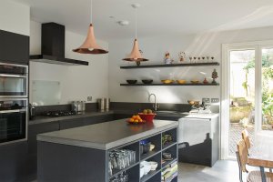 Contemporary kitchen in house designed by Facit Homes