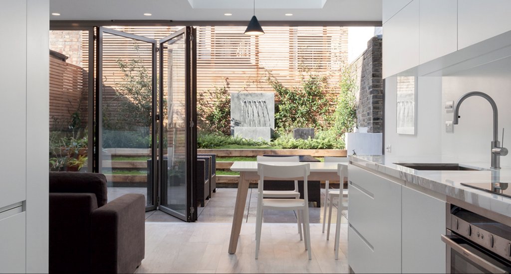 IDSystems bifold doors are shown here on a renovation and extension project
