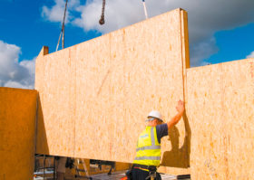 SIPs panels craned into position