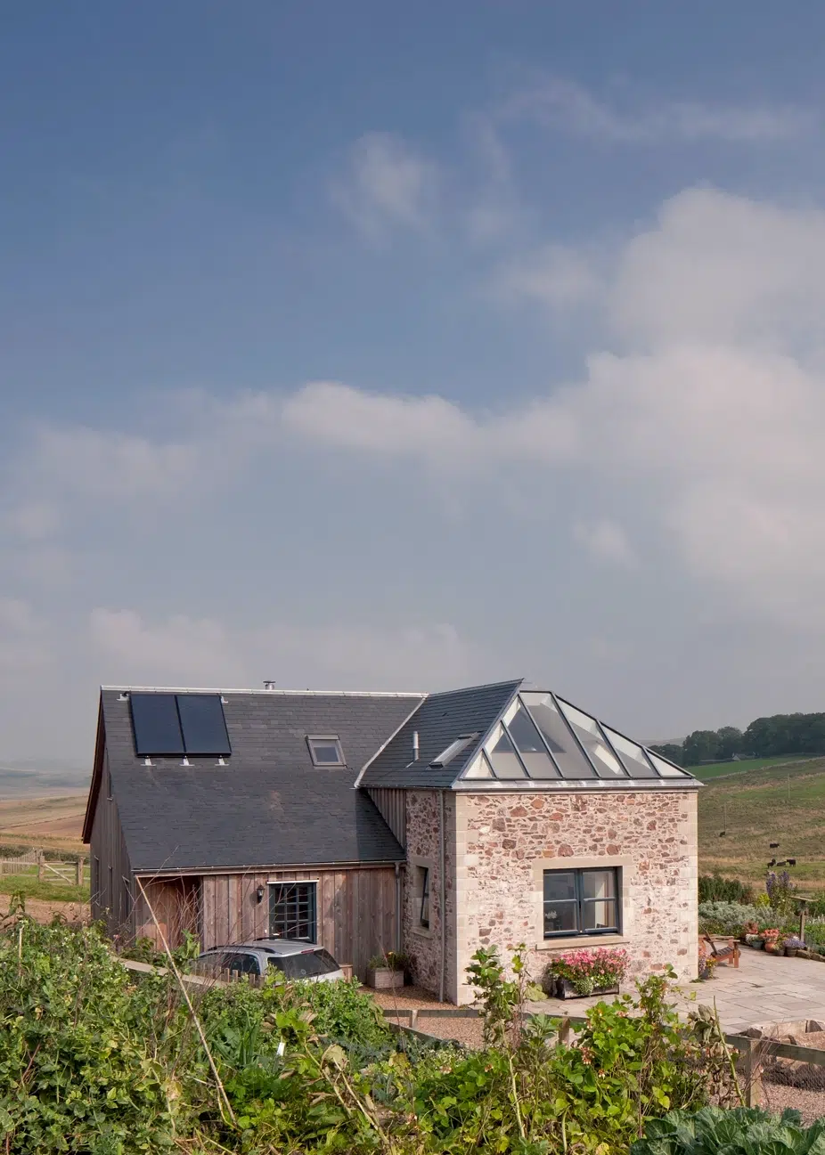 Stone Cottage-Style Build with Far-Reaching Views Over the Scottish Borders