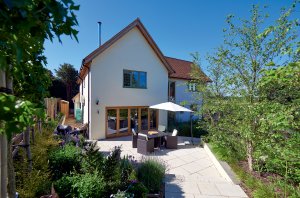 Green oak self-build with gables