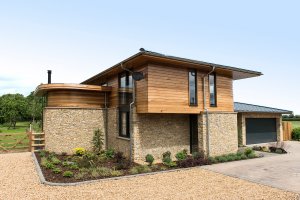 Modern oak frame home