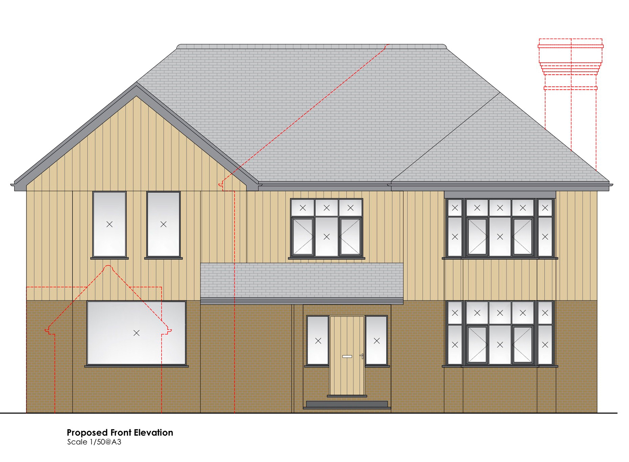 Renovation 1920s home drawings of windows in front elevation