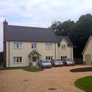 Home built with Beco Wallform clad in render