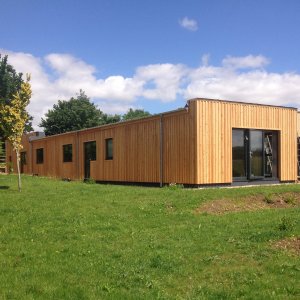 Beco Wallform self build clad in timber