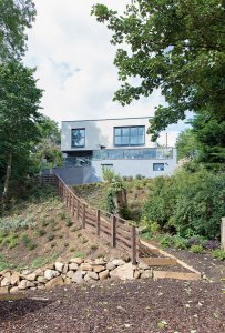 Luxury self build on a sloping