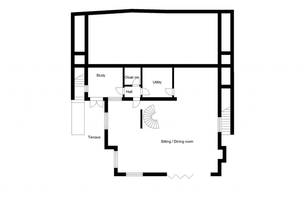 Luxury self build on a sloping site