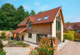 Sustainable oak frame home