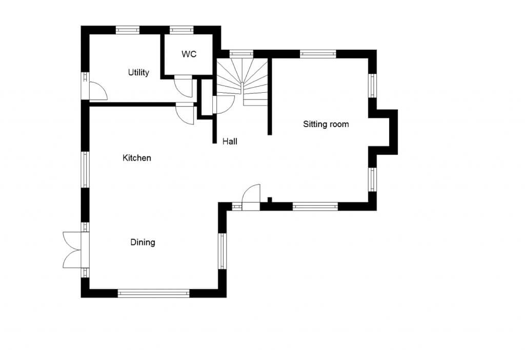 Sustainable oak frame home