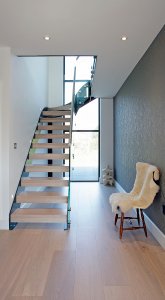 Open risers modern staircase