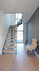 Open risers modern staircase