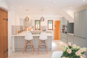 Contemporary kitchen in barn conversion