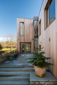 Contemporary self build clad in timber