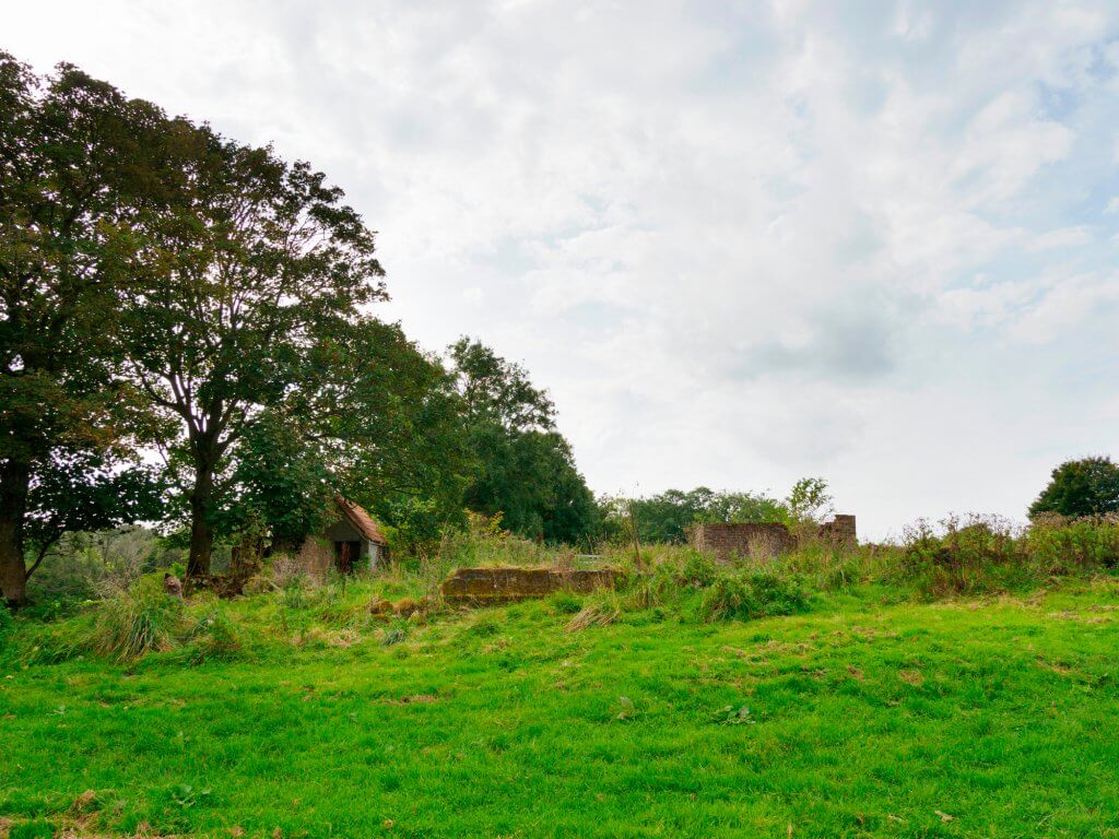 Rural plot in Kent with rundown structure