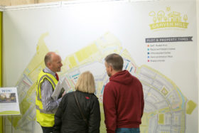 People enquiring about Graven Hill at the Build It Live show