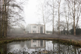 Exterior shot of barn conversion by Tonkin Liu winner of the RIBA Stephen Lawrence Prize