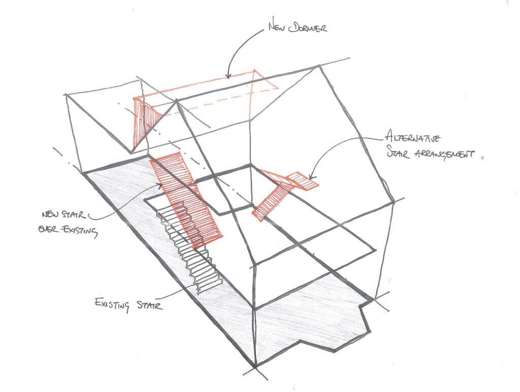 Victorian terrace layout stairs diagram