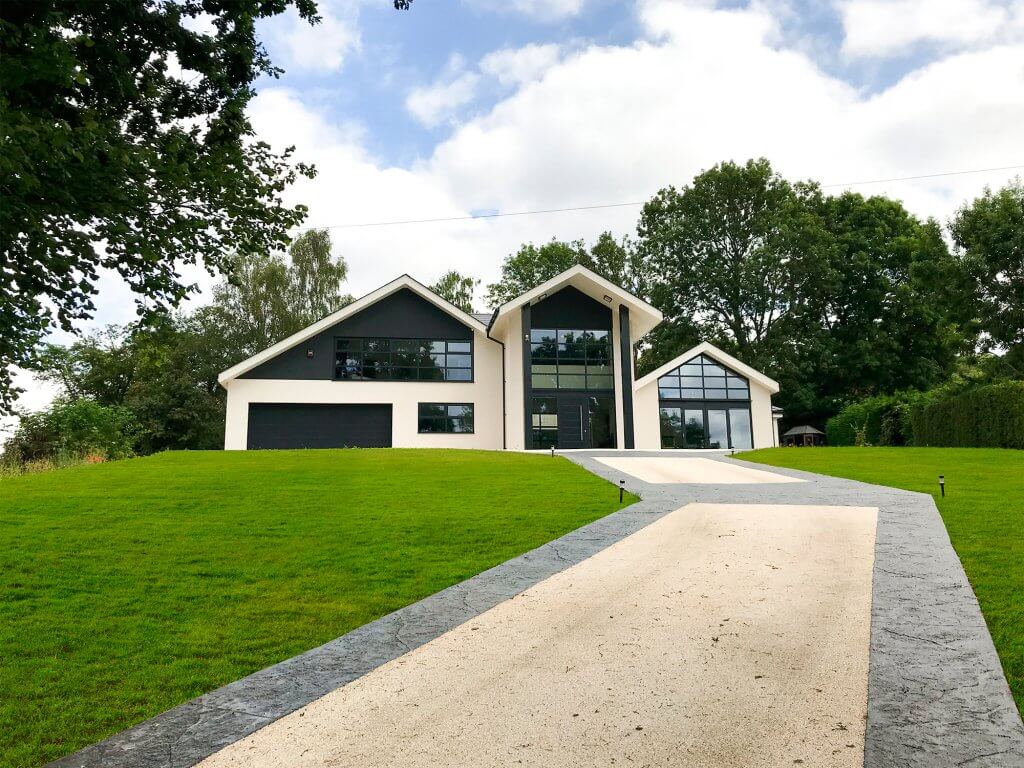 Modern self build with large expanses of glass