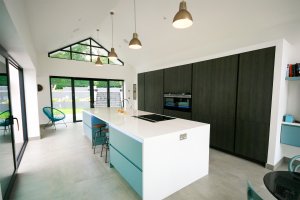 Kitchen with glazed gable