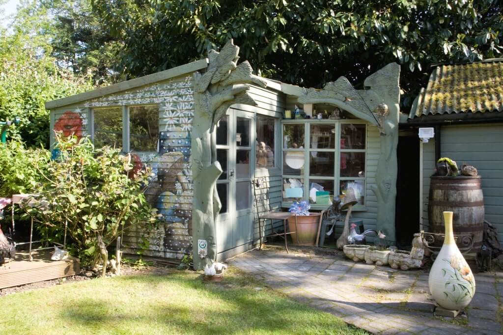 Timber shed artist studio