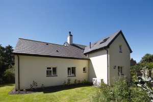 rear of hempcrete house in Lincolnshire