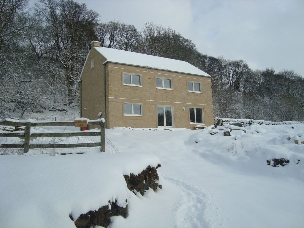 Passivhaus in the snow