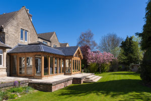 oak extension to listed home